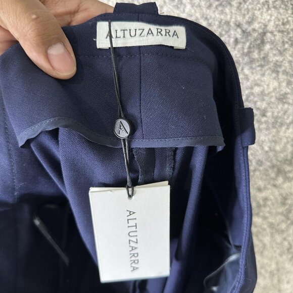 Altuzarra Pants Womens IT 44 Berry Blue Virgin Wool Stretch Made Italy 318-601 - Picture 8 of 11